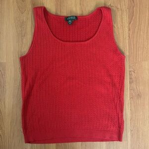 Lauren Ralph Lauren Knit Red Tank